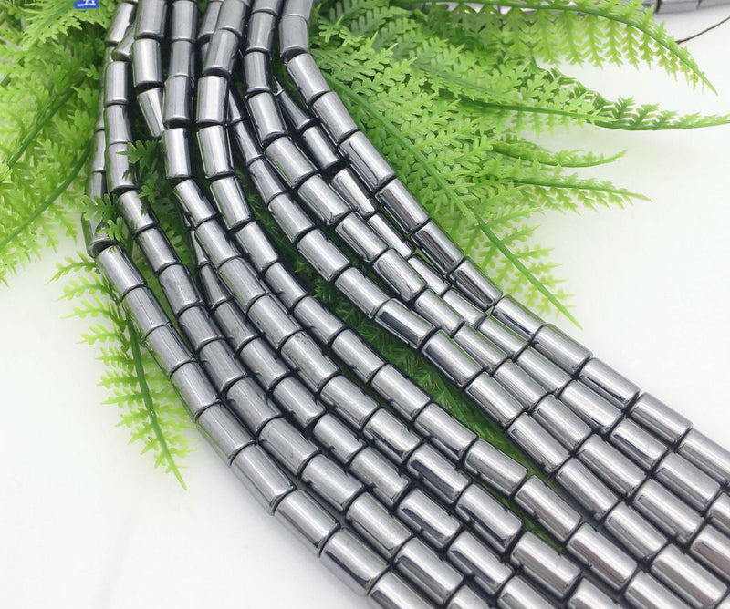 Silver Terahertz Tube Beads 6x10mm 10x14mm 15''