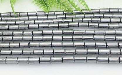 Silver Terahertz Tube Beads 6x10mm 10x14mm 15''