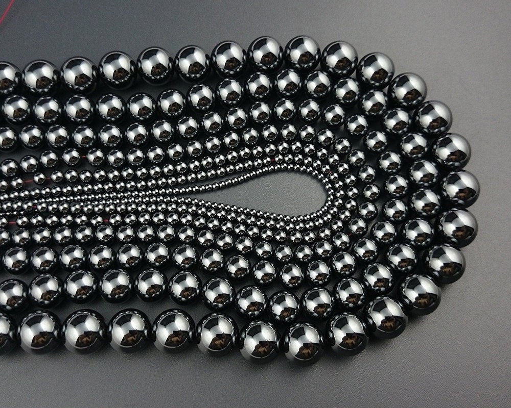 Hematite Beads 2mm 3mm 4mm 6mm 8mm 10mm 12mm 15''