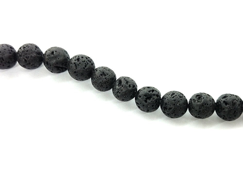 Perles de lave 4 mm 6 mm 8 mm 10 mm 12 mm 15''