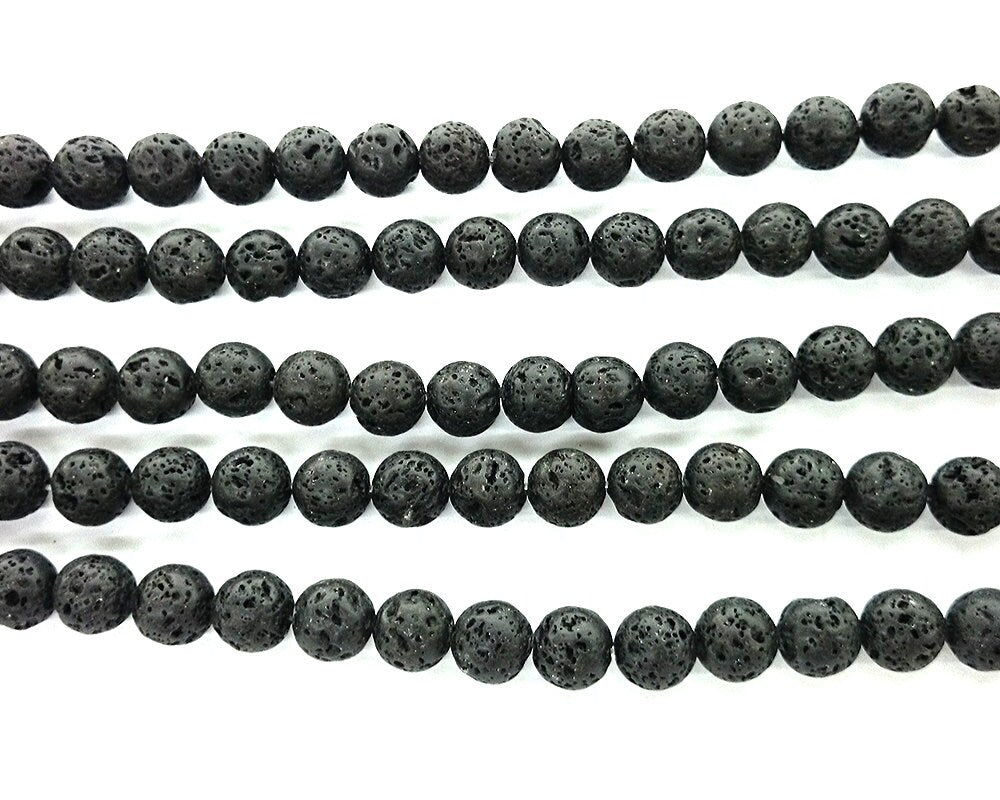 Lava Beads 4mm 6mm 8mm 10mm 12mm 15''