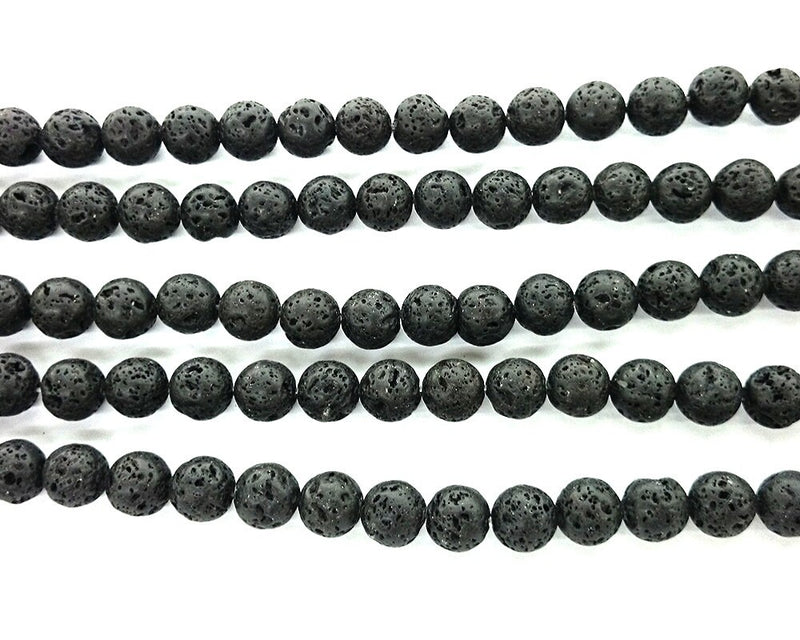 Perles de lave 4 mm 6 mm 8 mm 10 mm 12 mm 15''