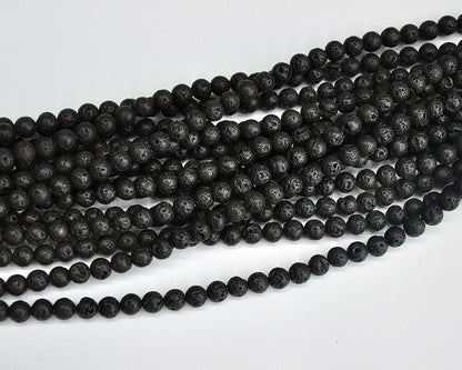Lava Beads 4mm 6mm 8mm 10mm 12mm 15''