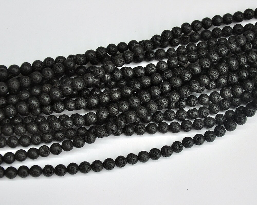 Lava Beads 4mm 6mm 8mm 10mm 12mm 15''