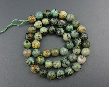 African Turquoise Faceted Beads 6mm 8mm 10mm