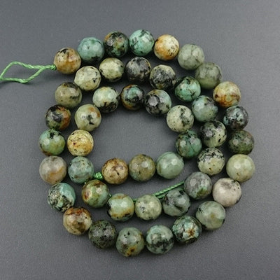 African Turquoise Faceted Beads 6mm 8mm 10mm