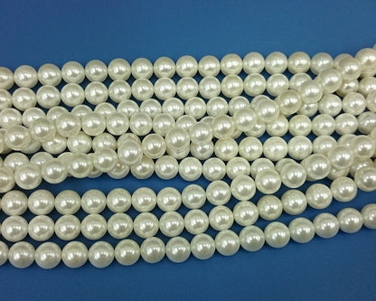 White Shell Pearl Beads 2mm 3mm 4mm 6mm 8mm 10mm 12mm 14mm 15''