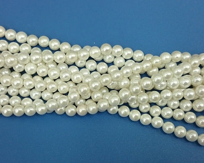 White Shell Pearl Beads 2mm 3mm 4mm 6mm 8mm 10mm 12mm 14mm 15''