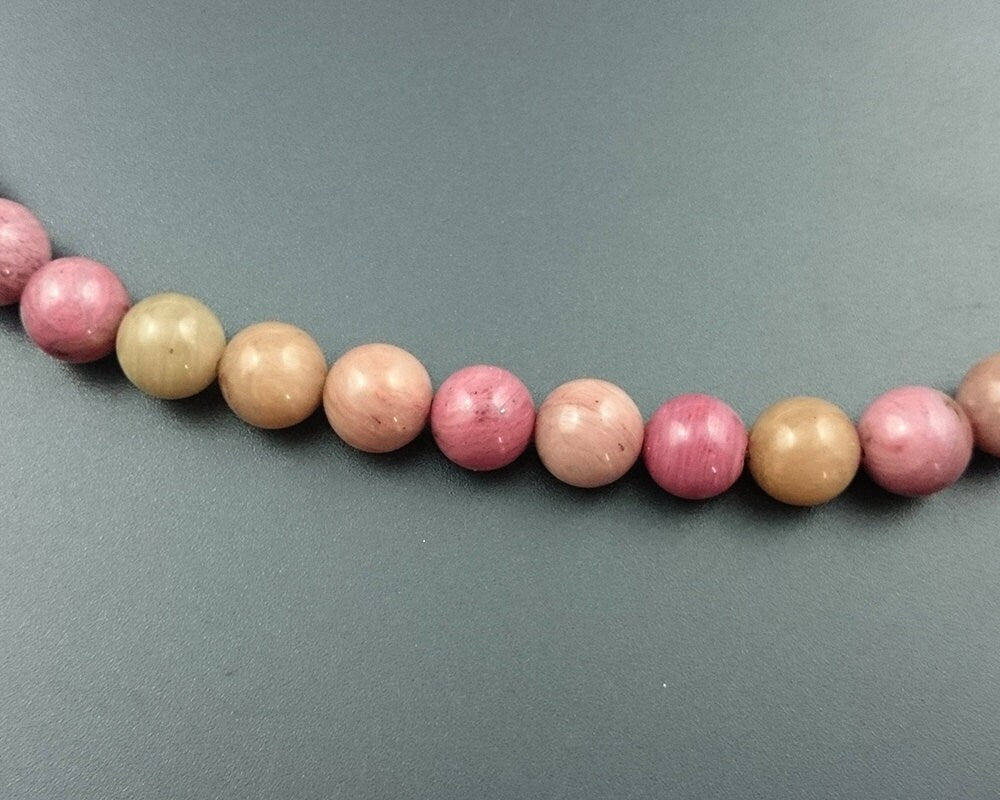 Rød Rhodonit, Naturlig Ædelsten, Rund Sten 4mm 6mm 8mm 10mm 12mm 15''