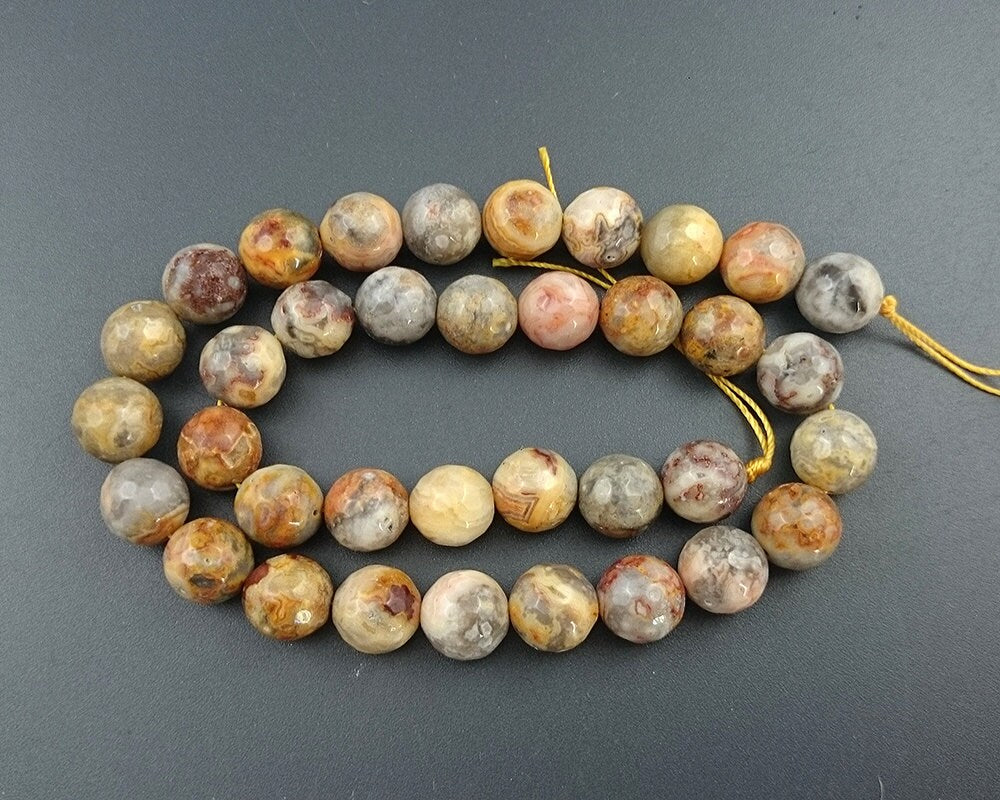 Crazy Agate Faceted Beads 4mm 6mm 8mm 10mm 12mm 15''