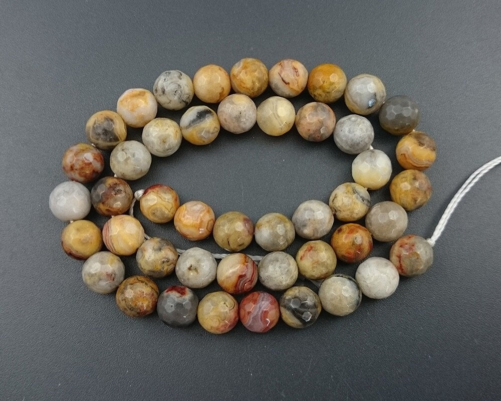 Crazy Agate Faceted Beads 4mm 6mm 8mm 10mm 12mm 15''