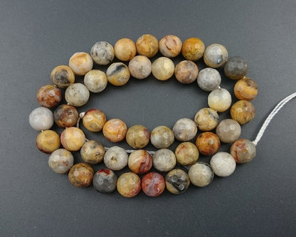 Crazy Agate Faceted Beads 4mm 6mm 8mm 10mm 12mm 15''