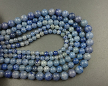 Perles d'aventurine bleue 4 mm 6 mm 8 mm 10 mm 12 mm 15''