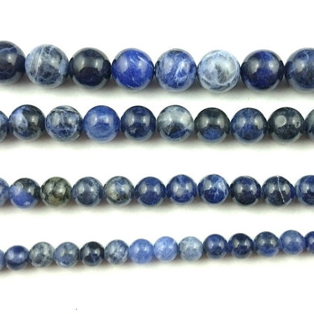 Blue Sodalite Beads 4mm 6mm 8mm 10mm 12mm 15''