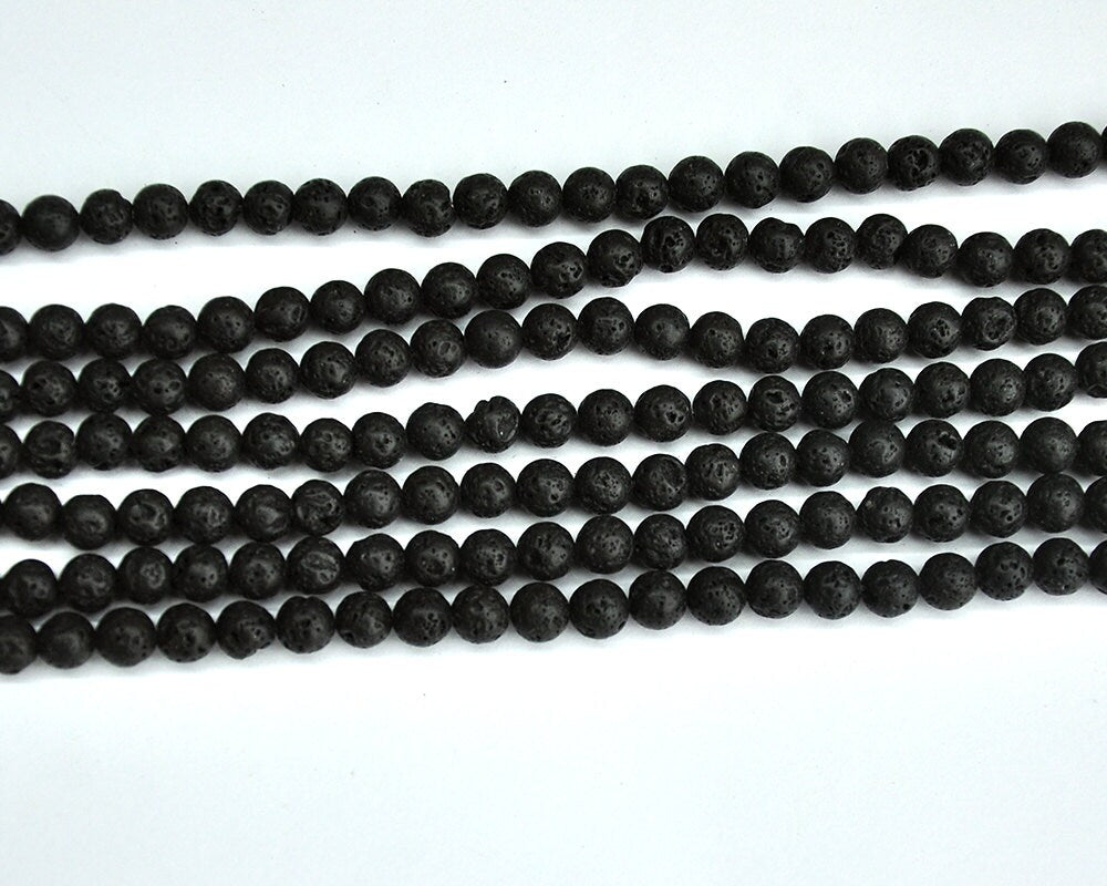 Lava Beads 4mm 6mm 8mm 10mm 12mm 15''