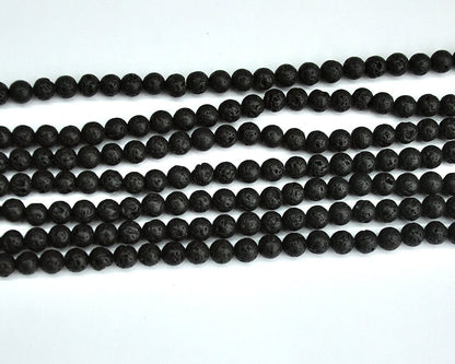 Lava Beads 4mm 6mm 8mm 10mm 12mm 15''