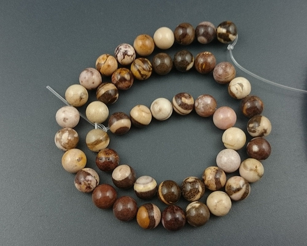 Brown Zebra Jasper 4mm 6mm 8mm 10mm 12mm 15''