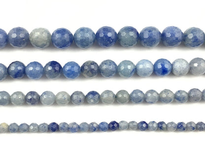 Blue Aventurine Faceted Beads 4mm 6mm 8mm 10mm 15''