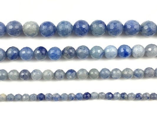Blue Aventurine Faceted Beads 4mm 6mm 8mm 10mm 15''