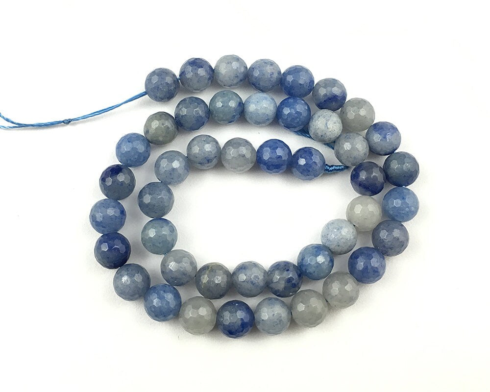 Blue Aventurine Faceted Beads 4mm 6mm 8mm 10mm 15''