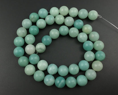 Perles d'Amazonite verte 4 mm 6 mm 8 mm 10 mm 12 mm 15''