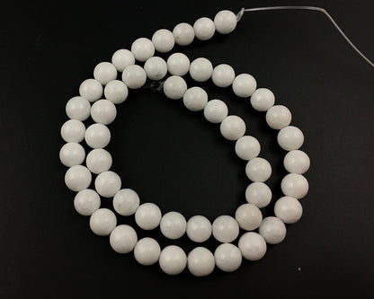 Hvid jade, naturlig ædelsten, rund løs sten 4mm 6mm 8mm 10mm 12mm 15''
