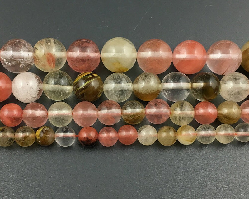 Rainbow Cherry Quartz Beads 4mm 6mm 8mm 10mm 15''