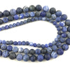 Sodalite Matte Beads Natural Gemstone Beads 4mm 6mm 8mm 10mm 12mm 15''
