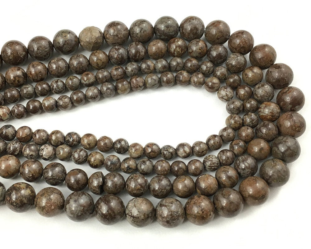 Chinese Obsidian Stone Beads 4mm 6mm 8mm 10mm 12mm 15''