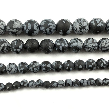 Snowflake Obsidian Matte Beads 4mm 6mm 8mm 10mm 12mm 15''