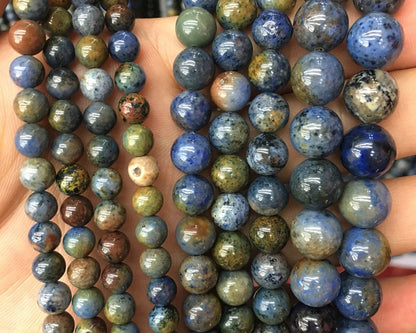 A+ Rainbow Dumortierite Beads 6mm 8mm 10mm 12mm 15''