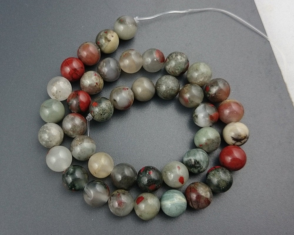 African Bloodstone Beads 4mm 6mm 8mm 10mm 12mm 15''