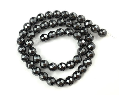 Hématite à facettes 2 mm 3 mm 4 mm 6 mm 8 mm 10 mm 15''