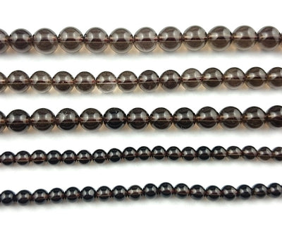Natural Smoky Quartz Stone Beads  4mm 6mm 8mm 10mm 15''