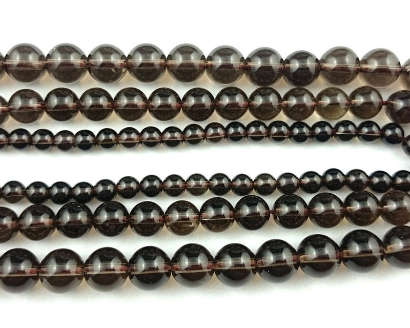 Natural Smoky Quartz Stone Beads  4mm 6mm 8mm 10mm 15''