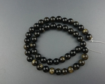 Gold Obsidian Beads 6mm 8mm 10mm 12mm 15''